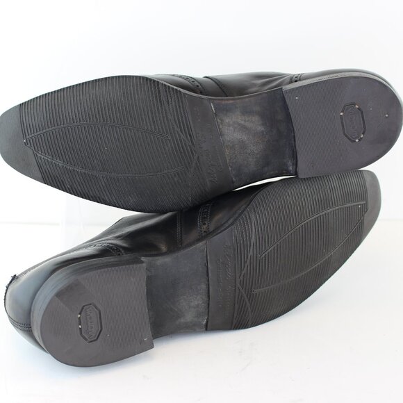 Crockett & Jones Chadwick Black Leather Monk Strap Dress Shoes (8 US) - Picture 8 of 12